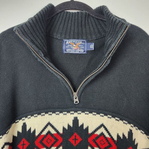 Western Sweater Mens Sz‎ XXL Aztec Boho Navajo Knitted Chore Wear  Southwestern - Picture 8 of 12